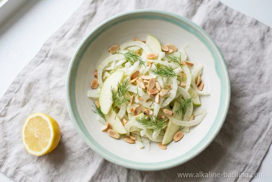 Fenchel-Apfel-Salat mit Mandeln und Dill