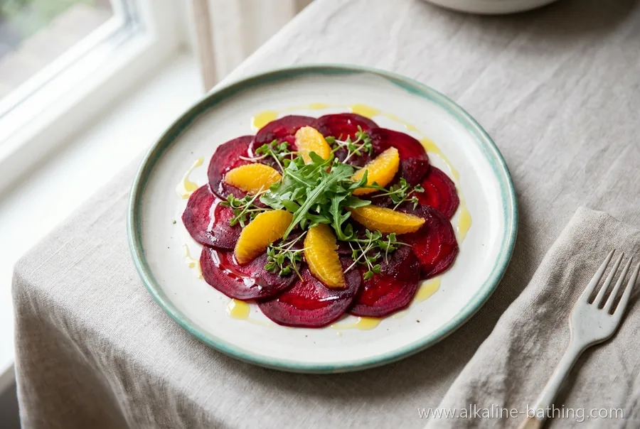 Rote-Bete-Carpaccio mit Rucola und Orange