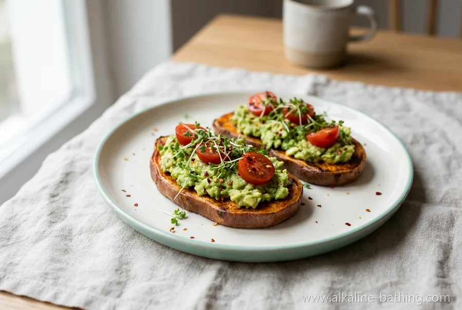 Süßkartoffel-Toast mit Avocado
