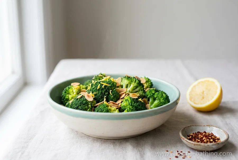 Warmer Brokkoli-Salat mit Zitrone und Mandeln